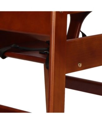 Walnut Solid Wood Double Feeding Eat and Grow Portable High Easy to Clean Baby Booster Chair