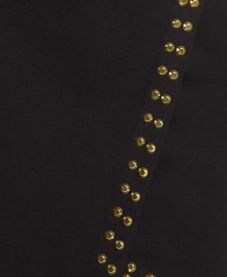 MICHAEL Women's Astor Stud Long Sleeve Wrap Mini Dress