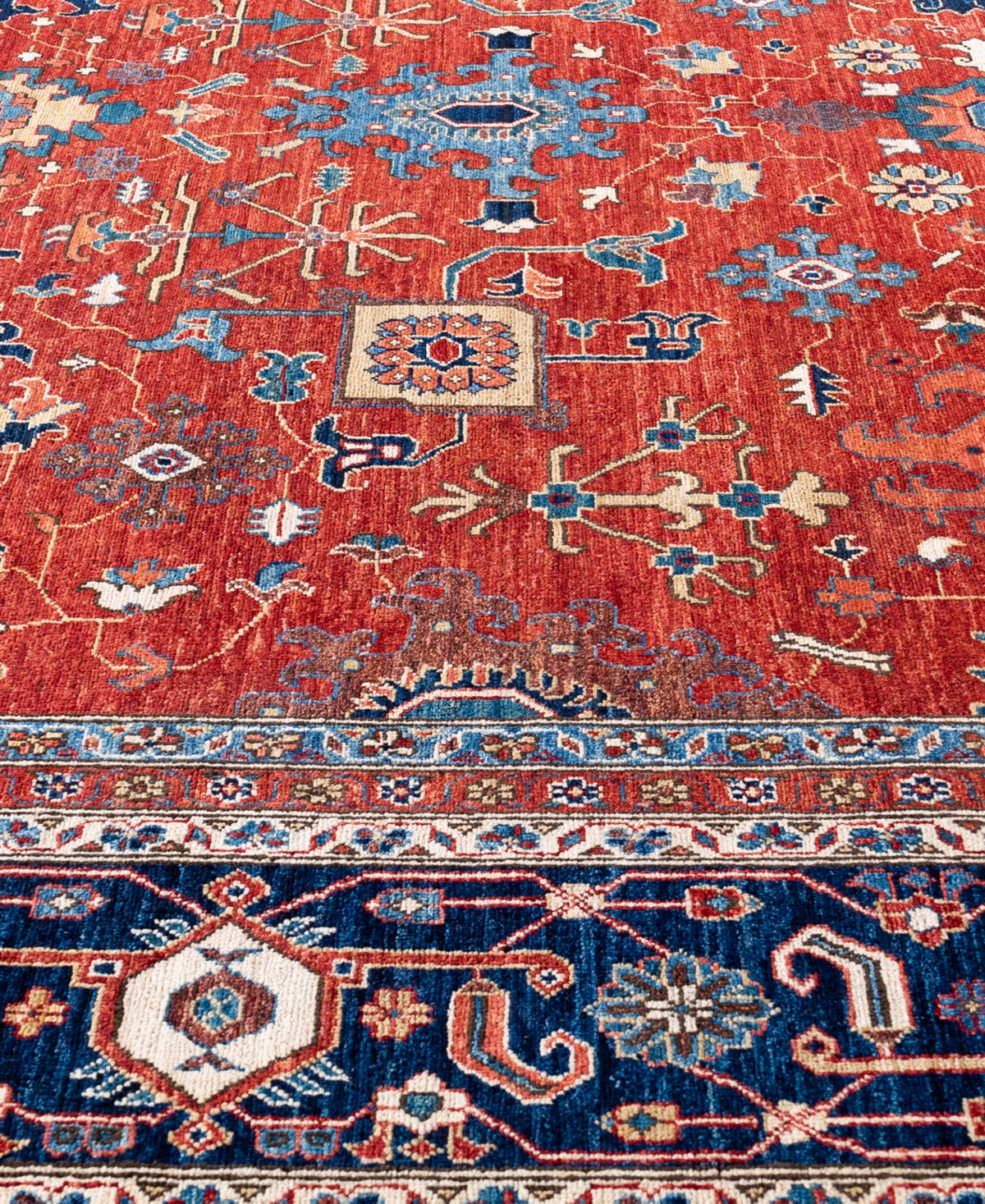 Adorn Hand Woven Rugs Serapi M0103-78 10'1"x13'10" Area Rug In Red