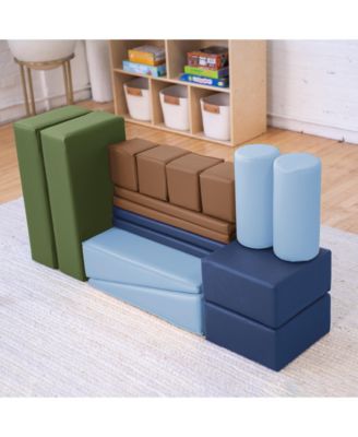 SoftZone Soft Builder Blocks, Assorted, 16-Piece