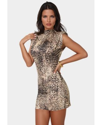 Women's Padded Shoulder Mini Dress