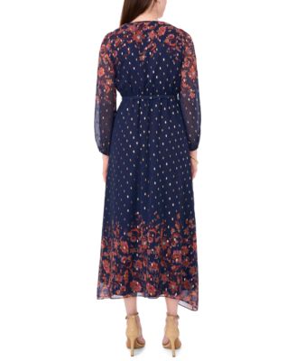 Petite Long Sleeves Maxi Dress