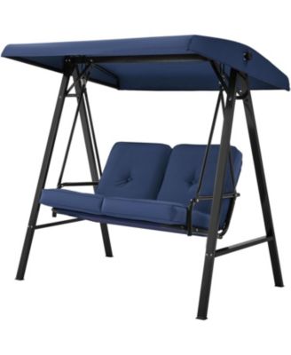 2-Seat Porch Swings with Adjustable Canopy