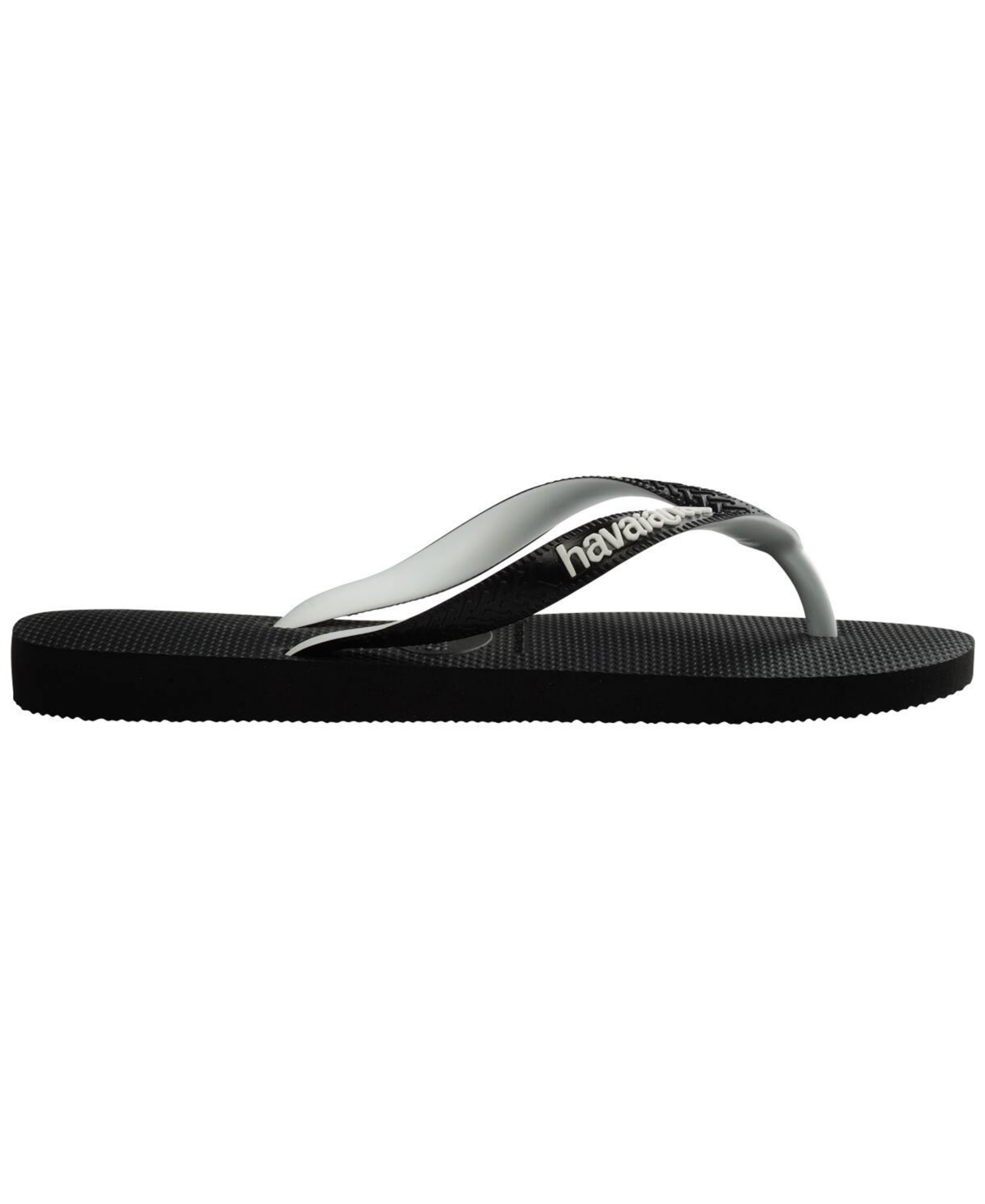 Havaianas Navy Blue And White Nautical Top Flip Flops In Black