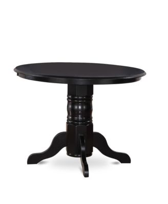 Wood 5-Piece Dining Set with Round Table and 4 Upholstered Slatted Back Chairs