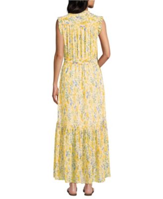 Women's Chiffon Maxi Dress with Ruffle Detail