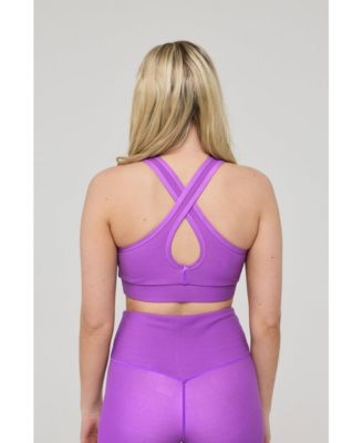 High Support Elite Crossback Sports Bra - Purple