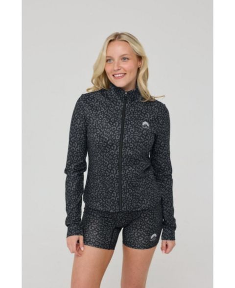Женские куртки OOSC Women's Infinite Cropped Zipped Jacket - Black Leopard