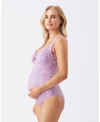 Maternity Ripe Skipper Tie Front One Piece
