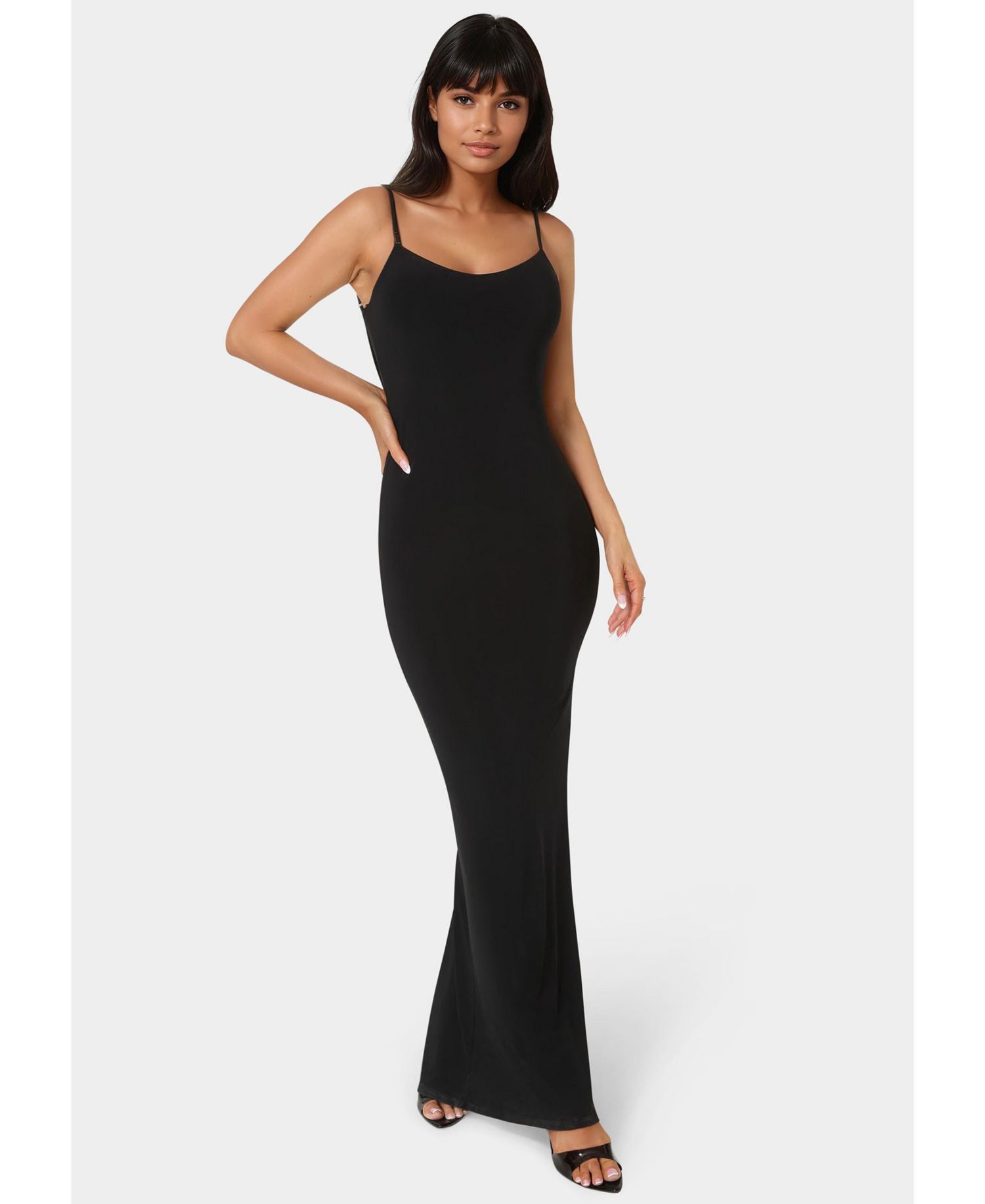 Women's Backless Lace Inset Maxi Dress