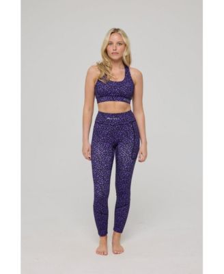 Women's Infinite High Waisted Leggings - Purple Leopard