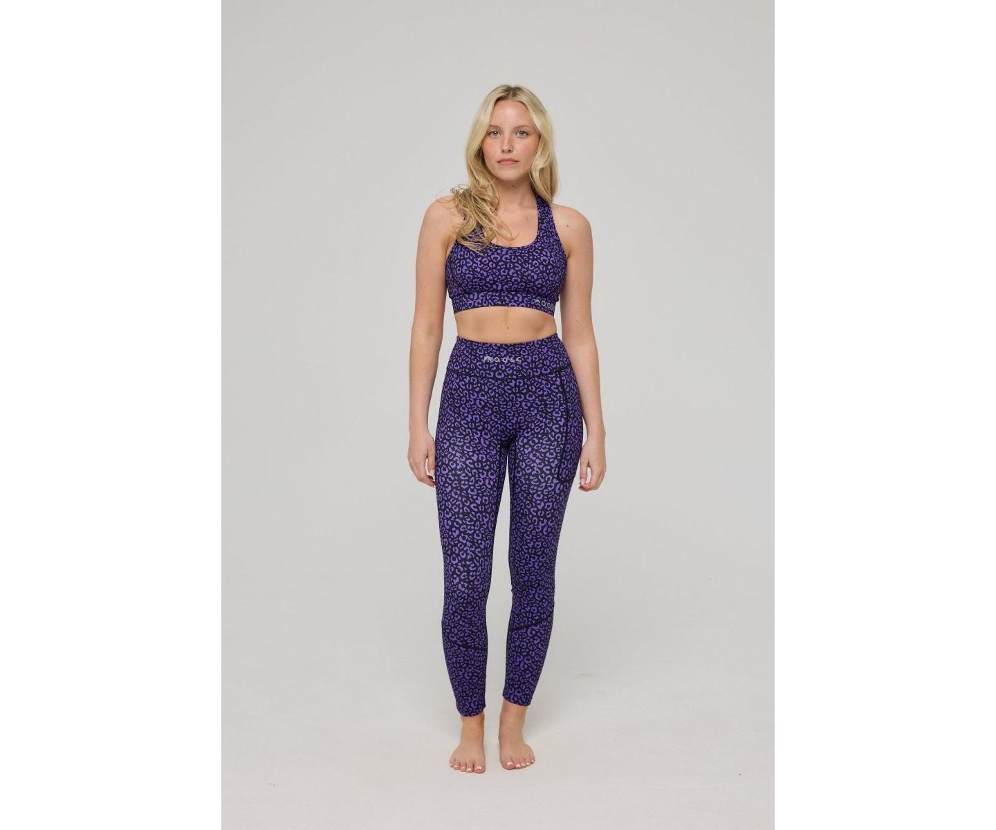 Женские леггинсы OOSC Infinite High Waisted - Purple Leopard, цвет: Фиолетовый леопардовый — фото 5