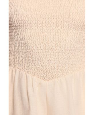 Women's Alaric Shirred Romper - Cream