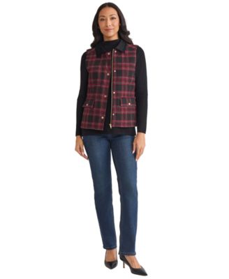 Women's Snap Front Collar Vest Jacket