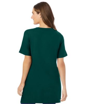 Women's Within Perfect Short-Sleeve V-Neck Tunic Top
