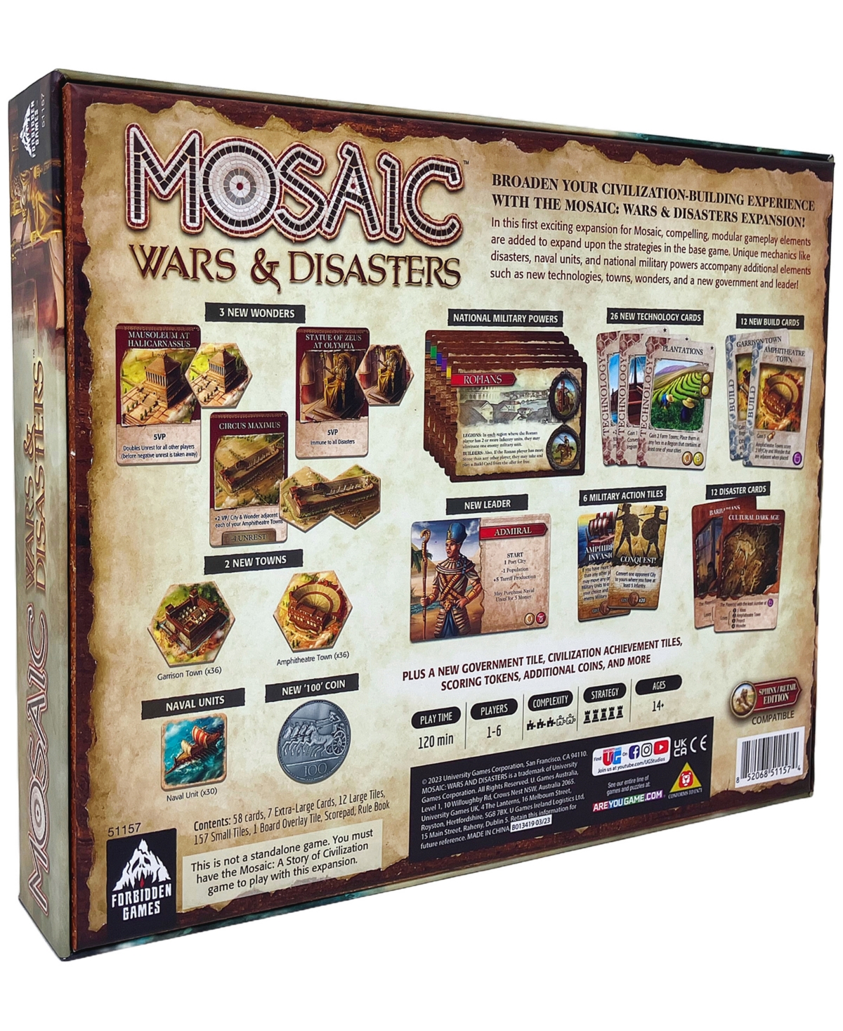 Forbidden Games Mosaic Wars Disasters Expansion Sphinx In Multi