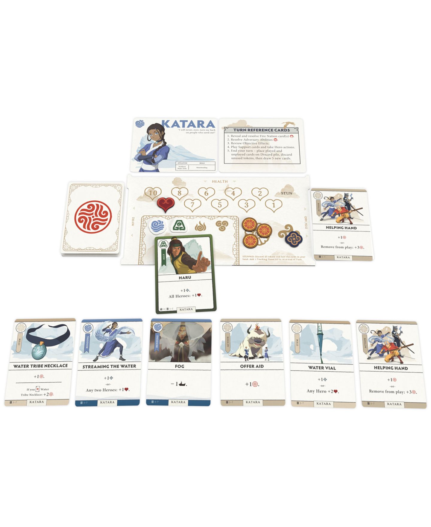 Детская настольная игра USAopoly Opoly Cooperative Deck-Building Aang's Destiny Board Game, Ages 10+ — фото 7
