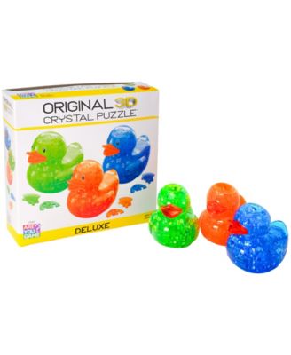 3D Crystal Puzzle Deluxe Rubber Ducks 3-Pack, 129 Pieces