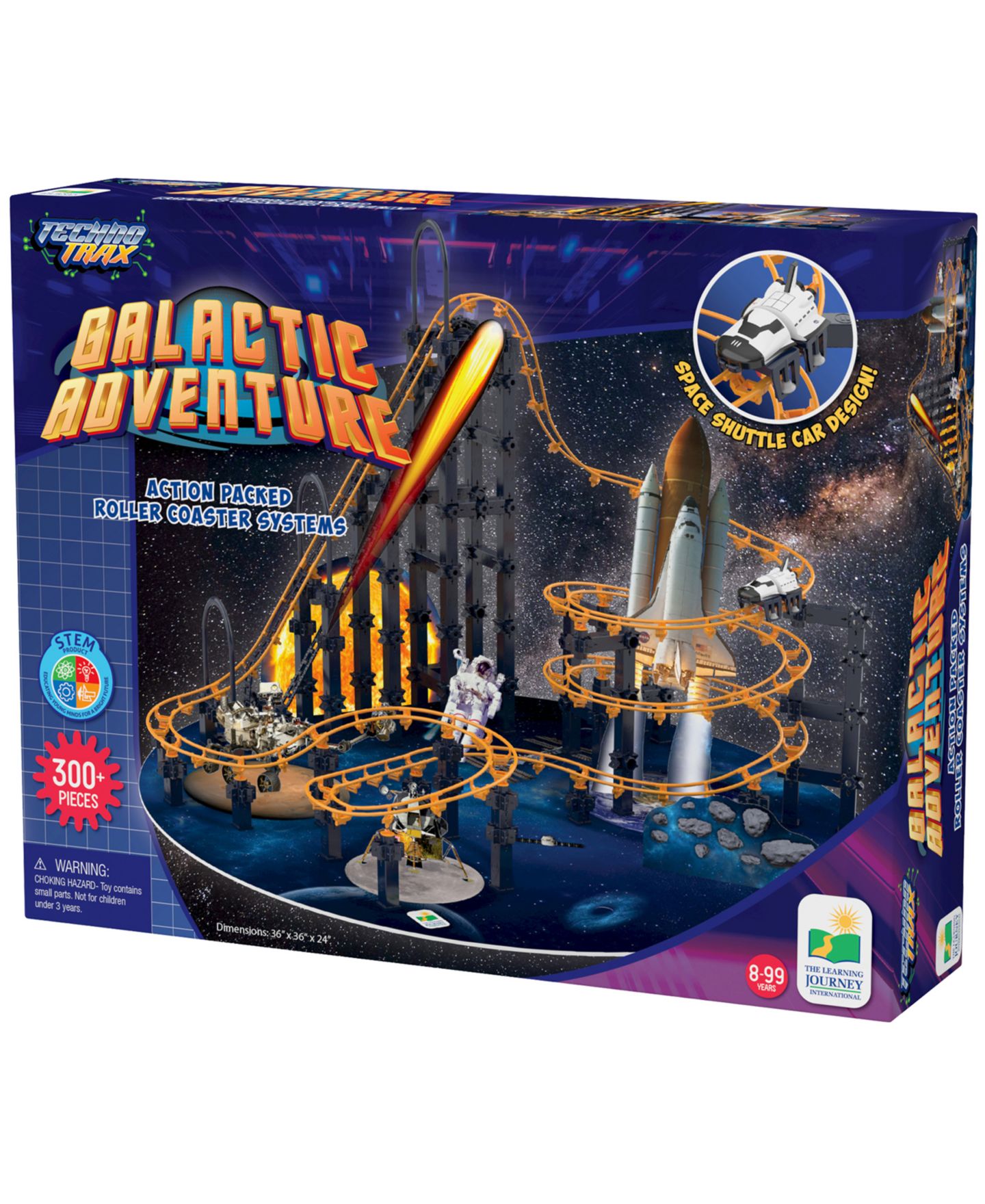 Детский конструктор The Learning Journey Galactic Adventure Techno Trax 300-Piece Motorized Building Set, Ages 8+ — фото 1