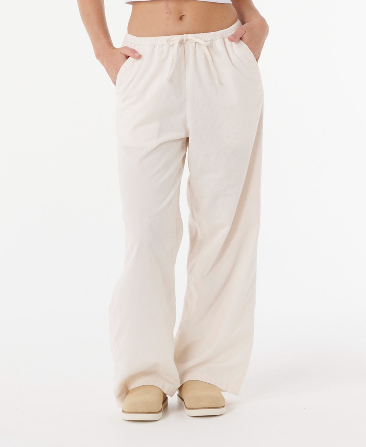 Rip Curl Women's Surf Staple Elastic Waist Track Pants In Neutral
