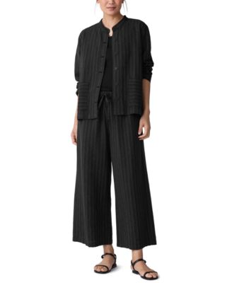 Petite Wide-Leg Cropped Pants