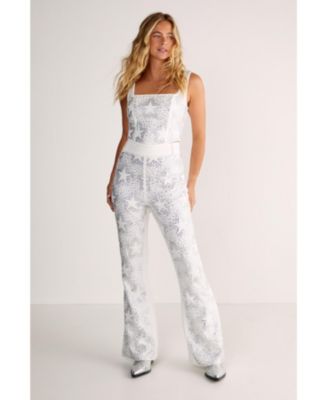 Women's Star Diamante Tailored Flare Trousers