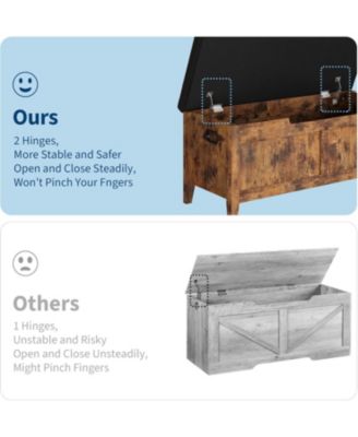 Storage Bench, 39.4” Wooden with