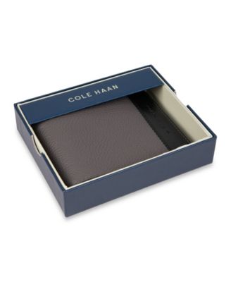 Men's RFID Two-Tone Pebbled Leather Slimfold Wallet