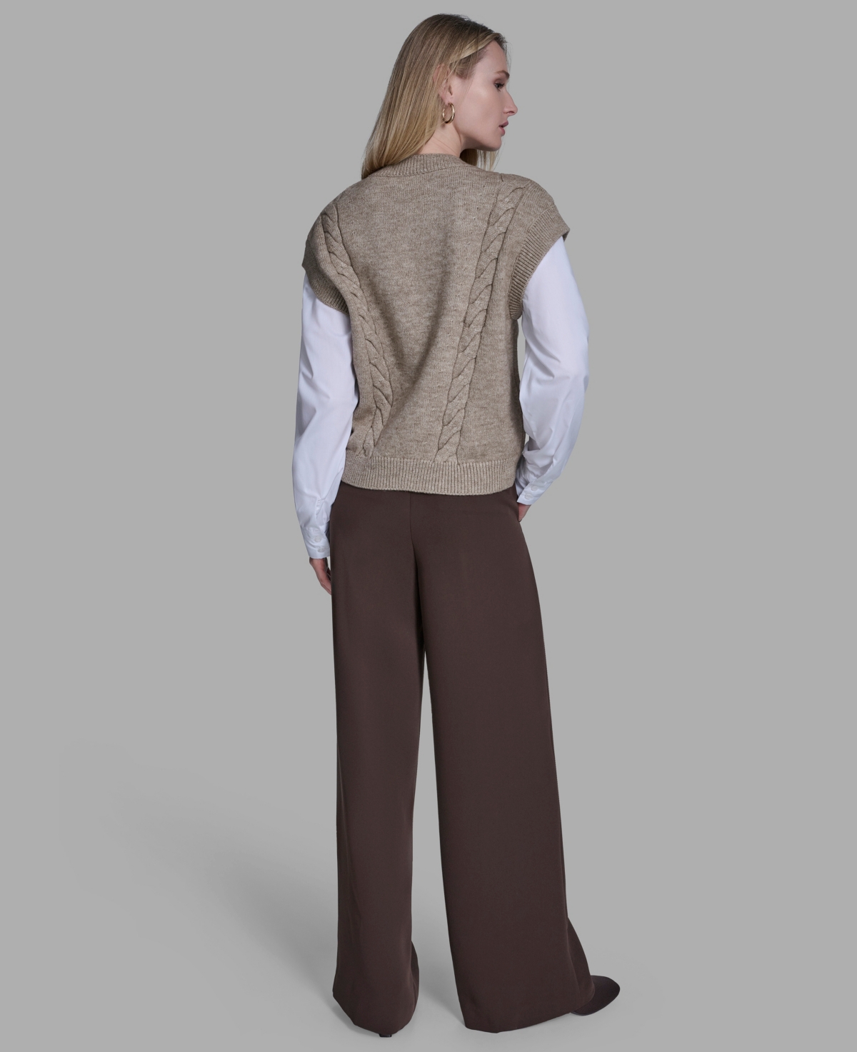 Bcbg Women's Pull-on Sweater Vest In Gray