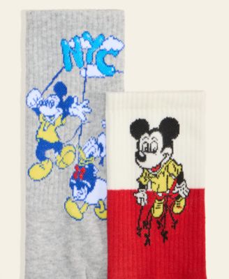 Men's Mickey Mouse & Friends Parade Balloon 2-Pair Sock Gift Set, Macy's Exclusive