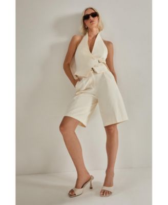 Women's Longline Cotton Twill Buckle Jort Shorts