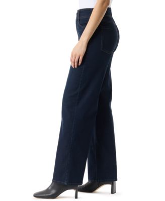 Women's Petite Tummy Sculpt Wide Leg Jeans