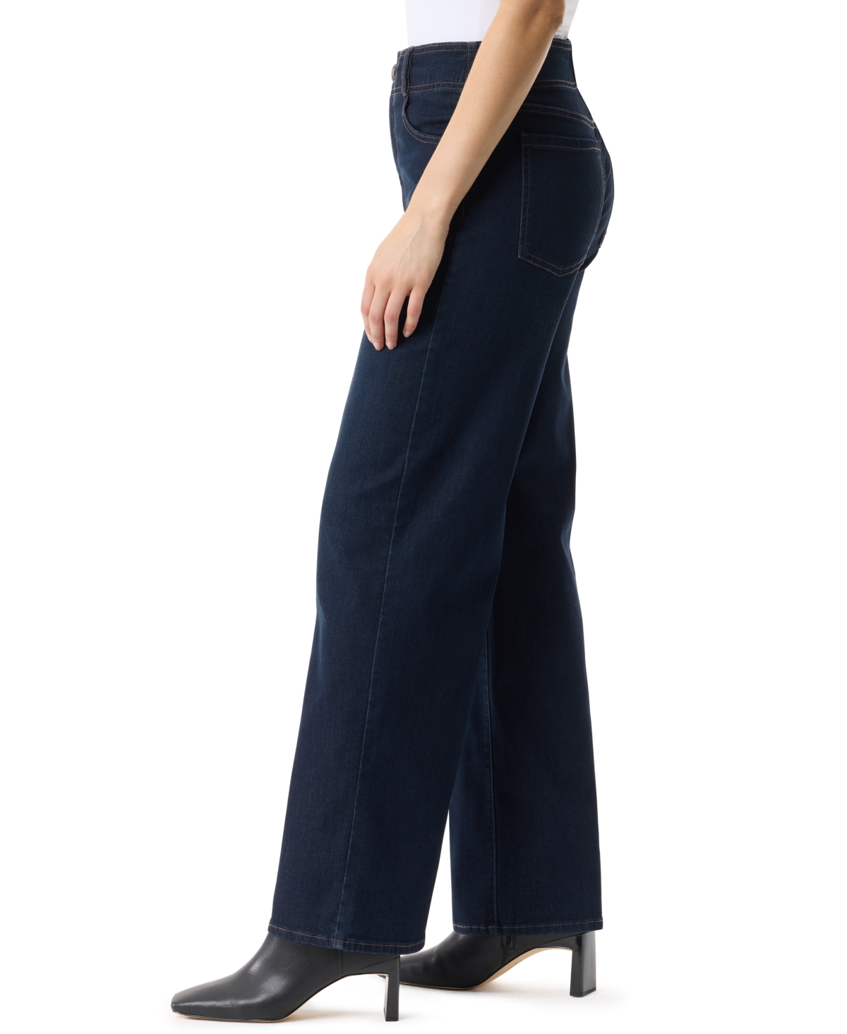 Gloria Vanderbilt Women's Petite Tummy Sculpt Wide Leg Jeans In Blue