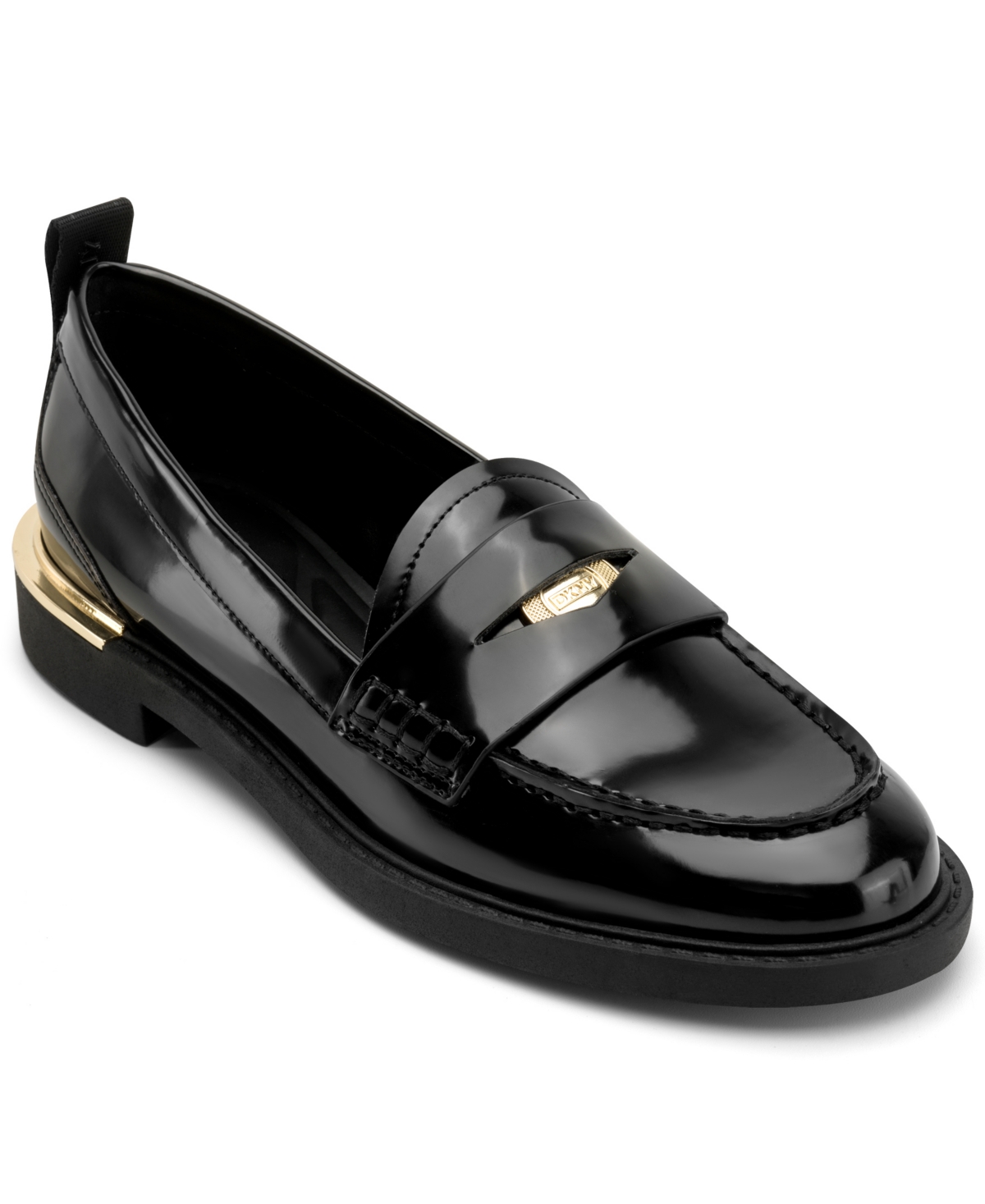 Dkny Women's Raeya Moc Toe Penny Loafers In Black