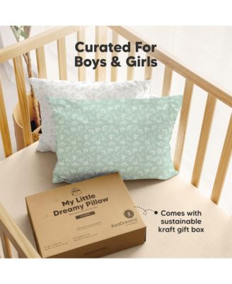 2pk Toddler Pillow, Soft Organic Cotton Toddler Pillows for Sleeping, 13X18 Kids Pillow