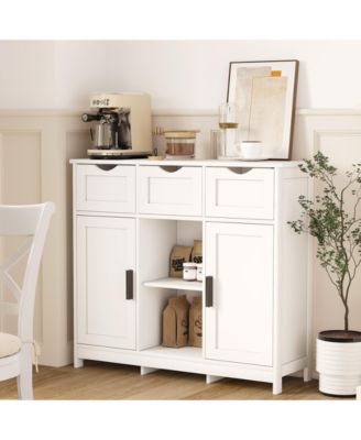 Accent Storage Cabinets with Drawers and Shelves