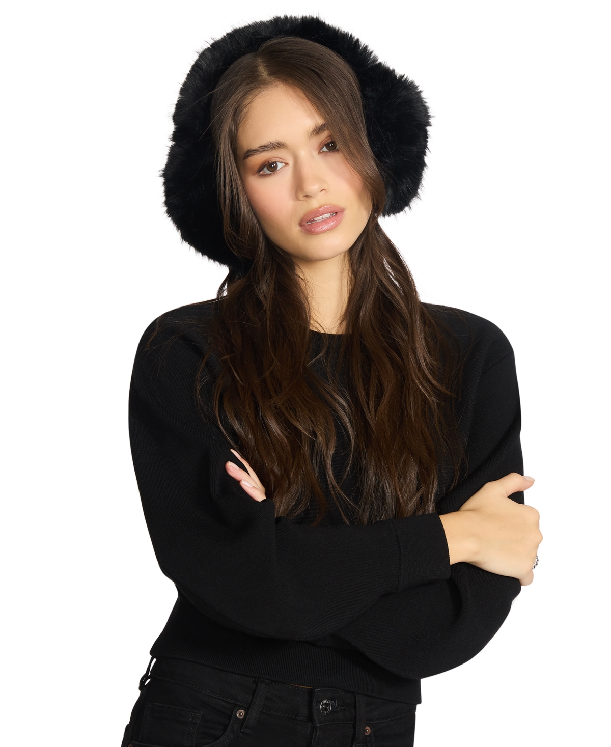 Steve Madden Women's All-over Earmuffs In Black