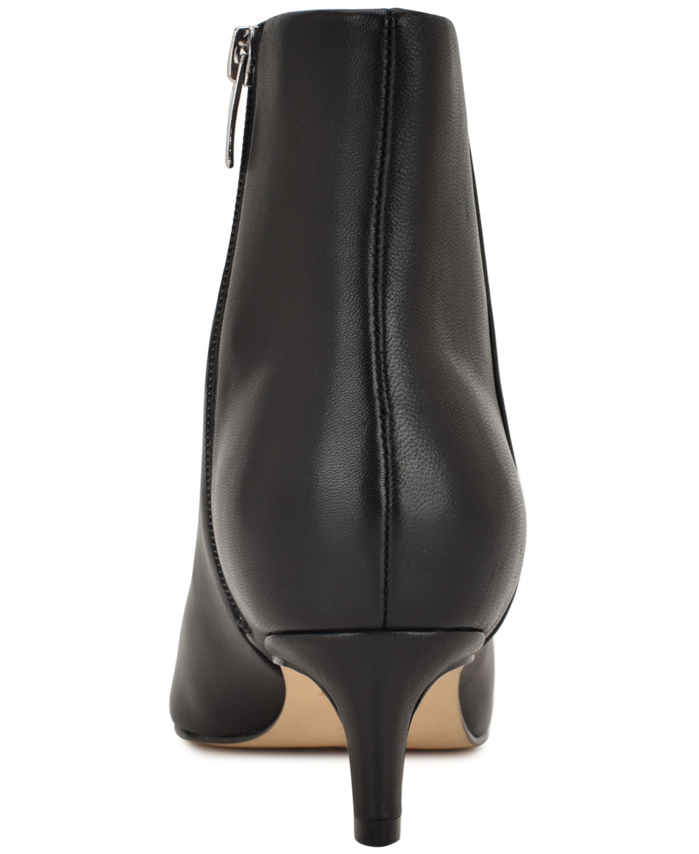 Женские ботинки Nine West Brite Kitten Heel Dress Booties, цвет: Чёрный кожаный — фото 3