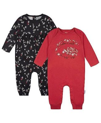 Baby Girls 2-Pack Long Sleeve Rompers