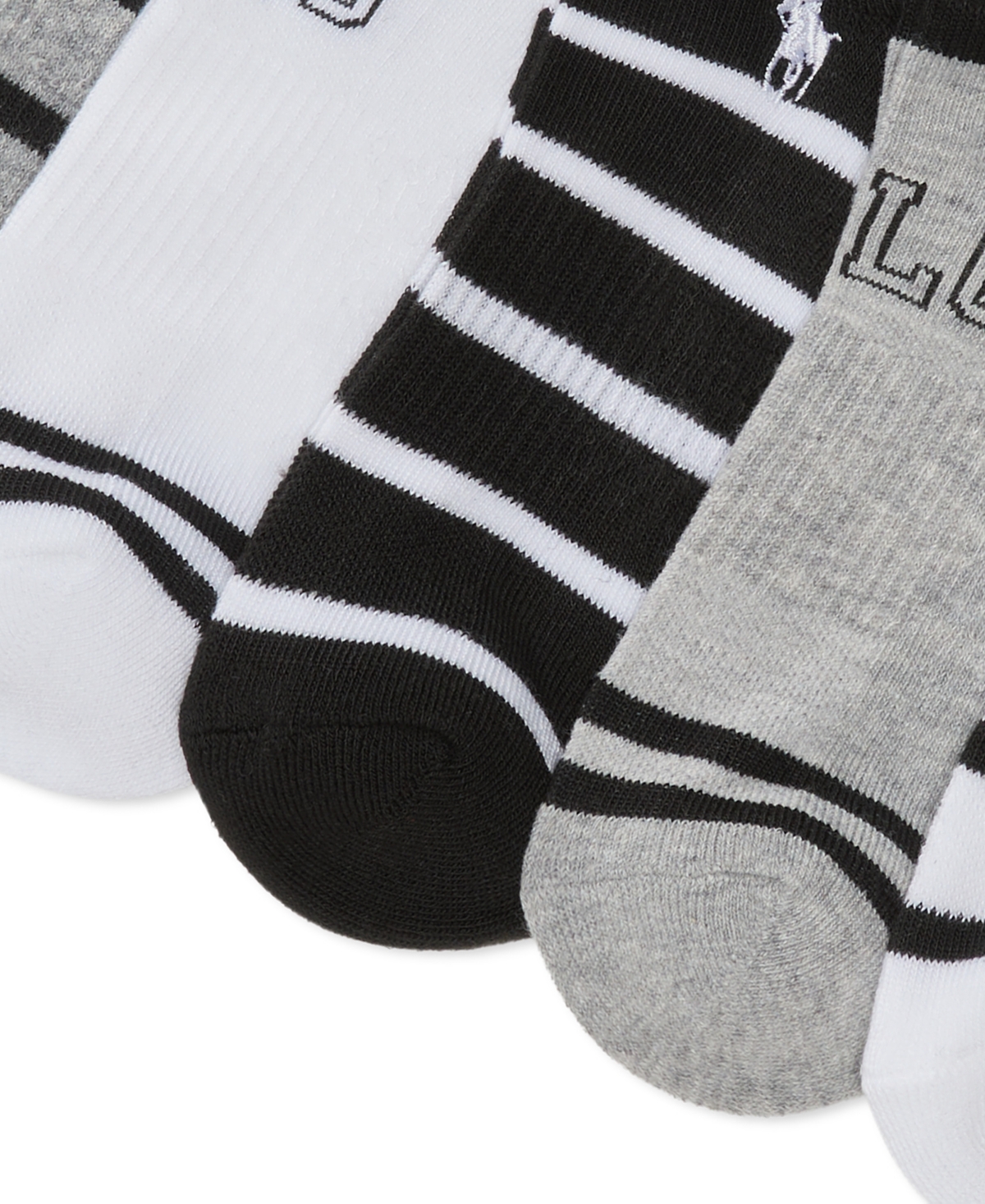 Polo Ralph Lauren Women's Striped Socks Set, 6-piece In Black