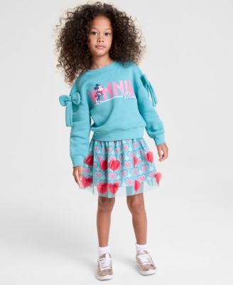 Girls 2T-6X Minnie Mouse Long Sleeve Crewneck Sweater, Macy's Exclusive