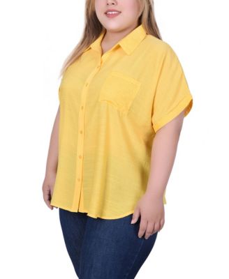 Plus Size Short Extended Sleeve Top