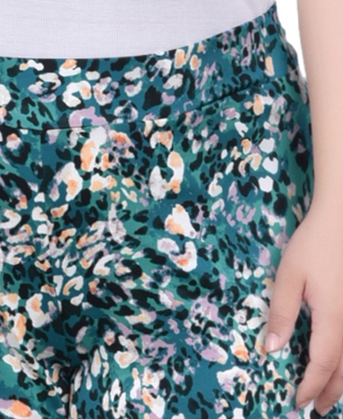 Ny Collection Plus Size Wide Leg Pull On Pant In Green