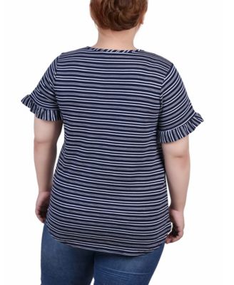 Plus Size Short Bell Sleeve Top