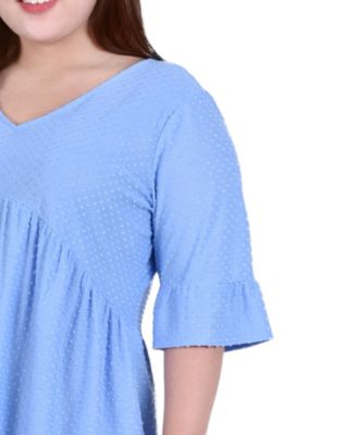 Plus Size Bell Sleeve Empire Dress