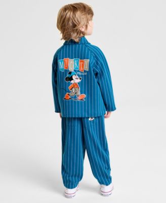 Boys 2T-7 Pinstripe Mickey Mouse Shirt Jacket, Macy's Exclusive