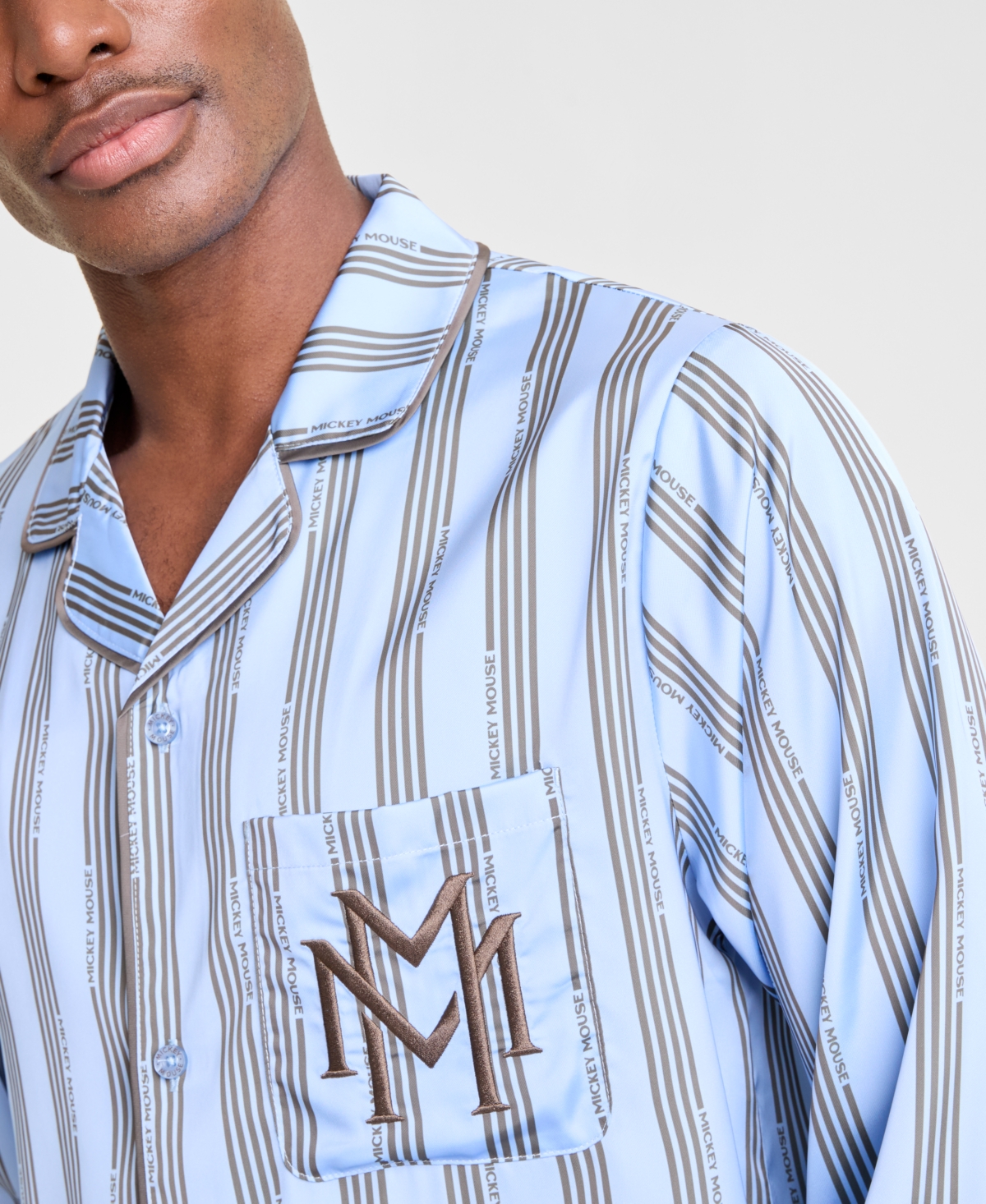 Disney | Macy's Men's Mickey Mouse Satin Pajamas Sleep Set, Exclusive