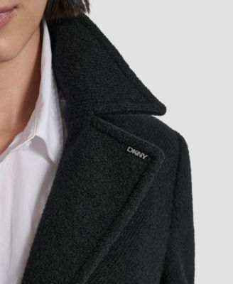 Women's Maxi Boucle Notch Collar Coat