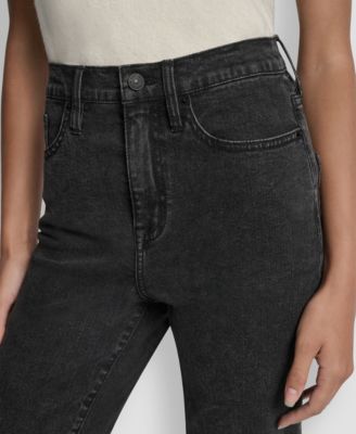 Women's High-Rise Classic Cuffed Straight-Leg Jeans