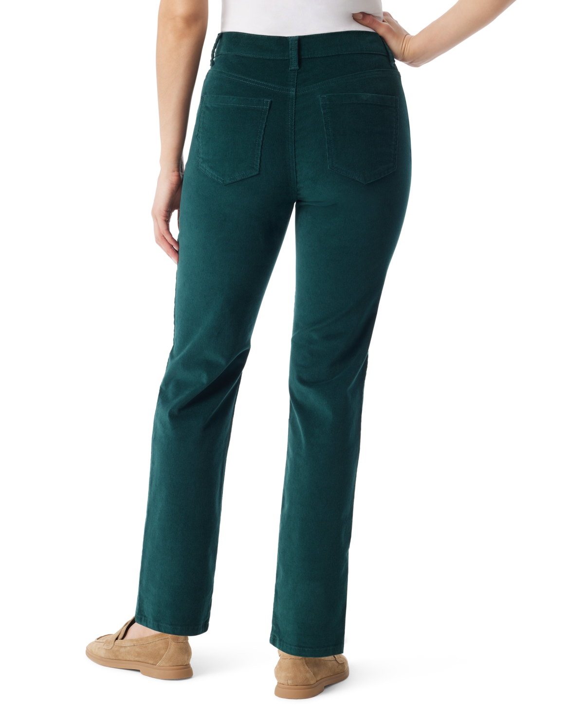 Gloria Vanderbilt Women's Amanda Cord Casual Pants In Green